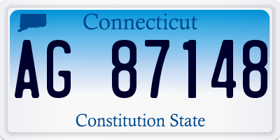 CT license plate AG87148