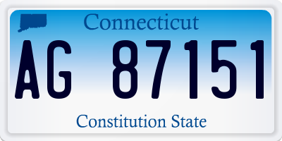 CT license plate AG87151