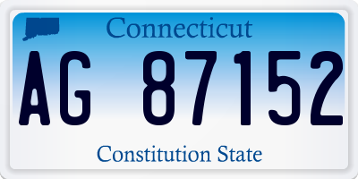 CT license plate AG87152
