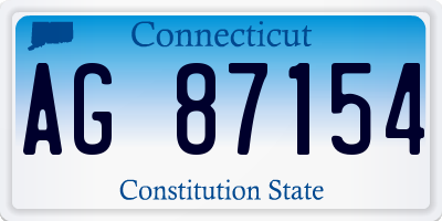 CT license plate AG87154