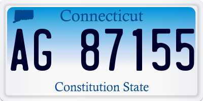 CT license plate AG87155