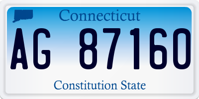 CT license plate AG87160
