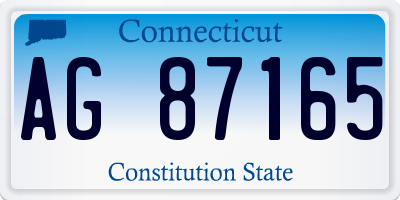 CT license plate AG87165