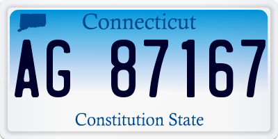 CT license plate AG87167