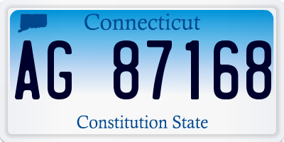 CT license plate AG87168