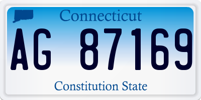 CT license plate AG87169