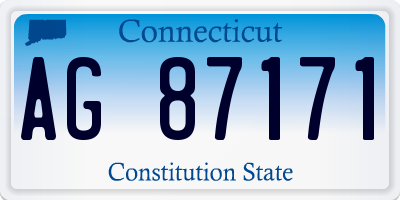 CT license plate AG87171