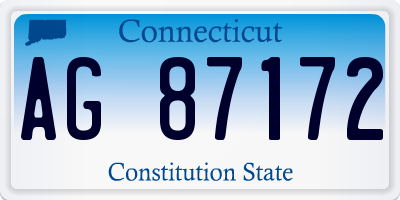 CT license plate AG87172