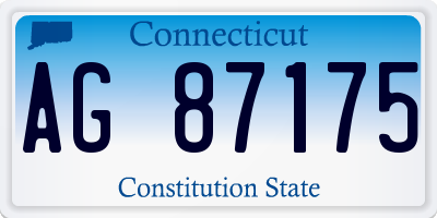CT license plate AG87175