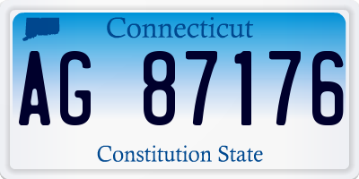 CT license plate AG87176