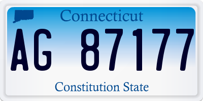 CT license plate AG87177