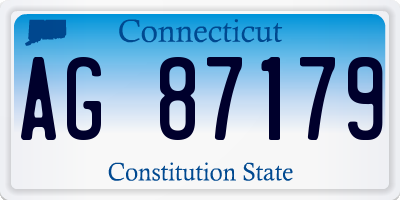 CT license plate AG87179