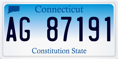 CT license plate AG87191