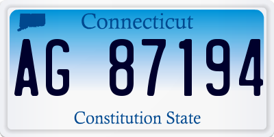 CT license plate AG87194