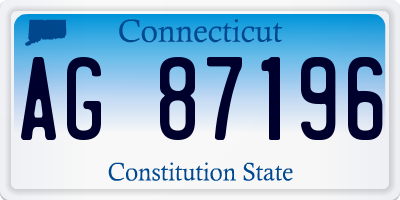 CT license plate AG87196