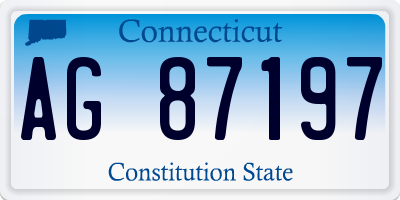 CT license plate AG87197