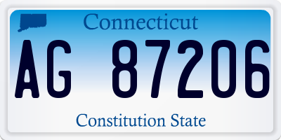 CT license plate AG87206