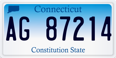 CT license plate AG87214