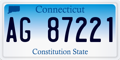 CT license plate AG87221