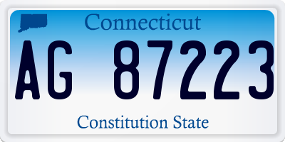 CT license plate AG87223