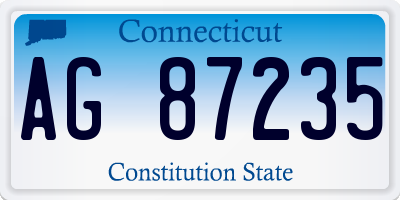 CT license plate AG87235