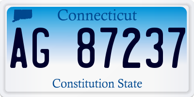 CT license plate AG87237