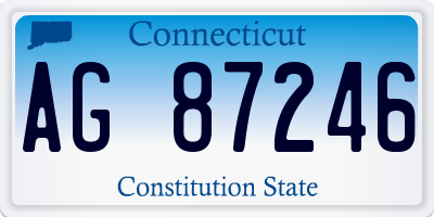 CT license plate AG87246