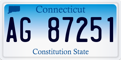 CT license plate AG87251