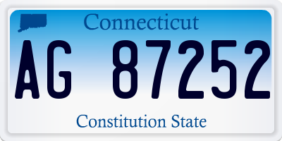 CT license plate AG87252
