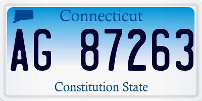 CT license plate AG87263
