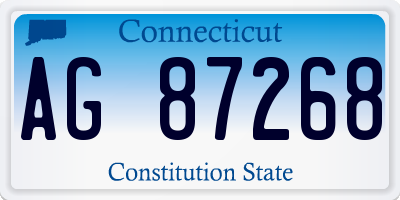 CT license plate AG87268