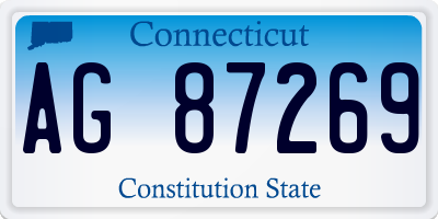 CT license plate AG87269