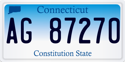 CT license plate AG87270