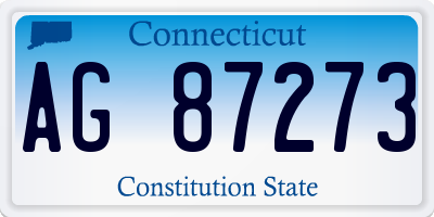 CT license plate AG87273