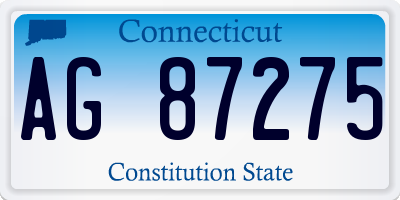 CT license plate AG87275