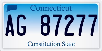 CT license plate AG87277