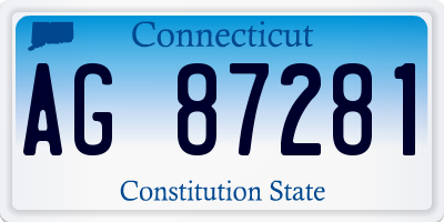 CT license plate AG87281