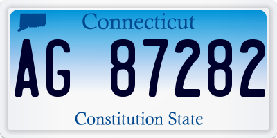 CT license plate AG87282
