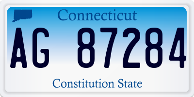 CT license plate AG87284