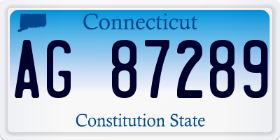 CT license plate AG87289