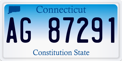 CT license plate AG87291