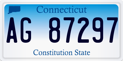 CT license plate AG87297