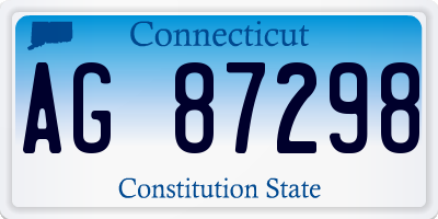 CT license plate AG87298
