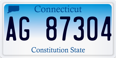 CT license plate AG87304