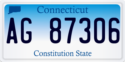 CT license plate AG87306