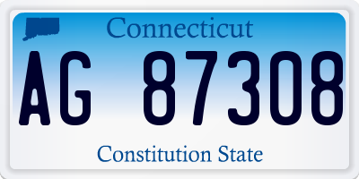 CT license plate AG87308