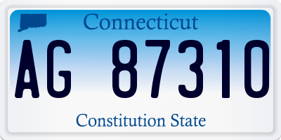 CT license plate AG87310