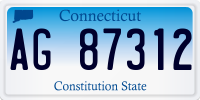 CT license plate AG87312