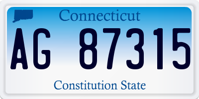 CT license plate AG87315
