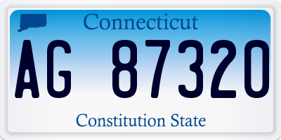 CT license plate AG87320